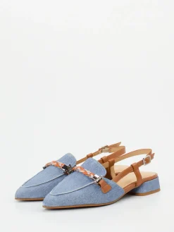 – Slingback-Loafer aus Veloursleder jeans-Maripé Online