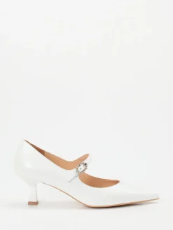 – Spangenpumps aus Lammleder Elfenbein-Maripé Outlet