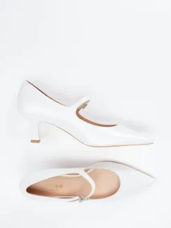 – Spangenpumps aus Lammleder Elfenbein-Maripé Outlet