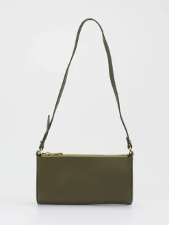 – Baguette-Bag aus Kalbleder oliv-Marlon Firenze Clearance