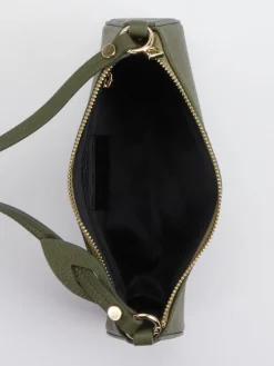 – Baguette-Bag aus Kalbleder oliv-Marlon Firenze Clearance