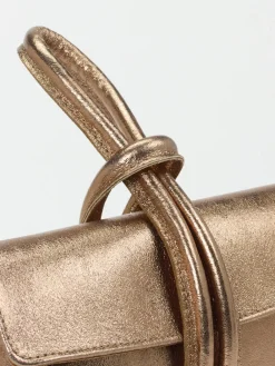 – Clutch aus Metallicleder in Bronzegold-Marlon Firenze Discount