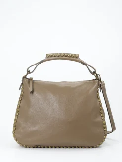 – Hobo Bag aus Kalbleder in Taupe-Marlon Firenze Sale