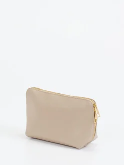 – Kosmetiktasche aus Kalbleder Beige-Marlon Firenze Best