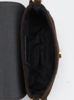 – Mini-Bag aus Kalbleder Dunkel-Marlon Firenze New