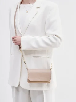 – Minitasche aus Kalbleder Beige-Marlon Firenze