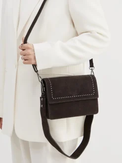 – Schultertasche aus Kalbleder Dunkel-Marlon Firenze Best