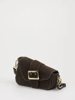 – Schultertasche aus Kalbleder Dunkel-Marlon Firenze Hot