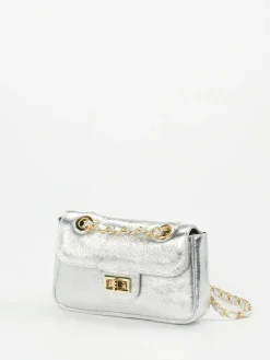 – Schultertasche aus Metallicleder-Marlon Firenze New