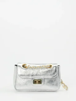 – Schultertasche aus Metallicleder-Marlon Firenze New