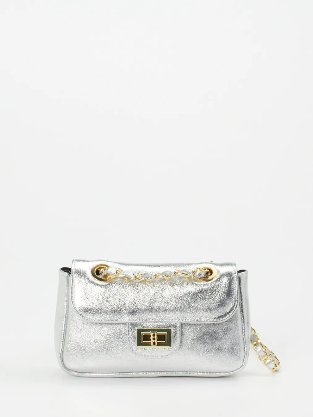 – Schultertasche aus Metallicleder-Marlon Firenze New