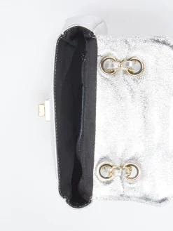 – Schultertasche aus Metallicleder-Marlon Firenze New