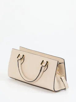 – Schultertasche aus Kalbleder Cremebeige-Marlon Firenze Hot