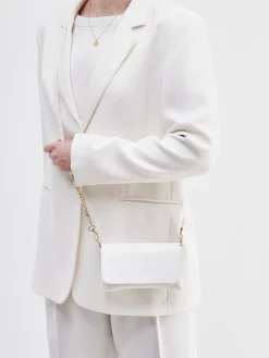 – Schultertasche aus Kalbleder Offwhite-Marlon Firenze Clearance