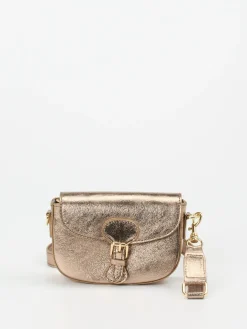 – Schultertasche aus Metallicleder bronzegold-Marlon Firenze New