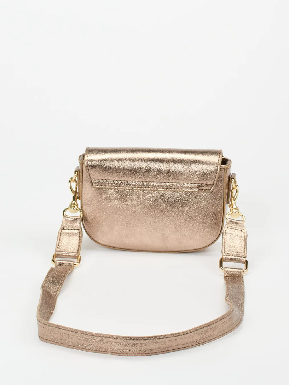 – Schultertasche aus Metallicleder bronzegold-Marlon Firenze New