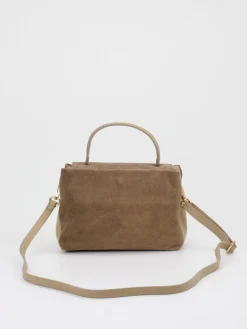 – Top Handle Bag aus Kalbleder Taupe-Marlon Firenze Clearance