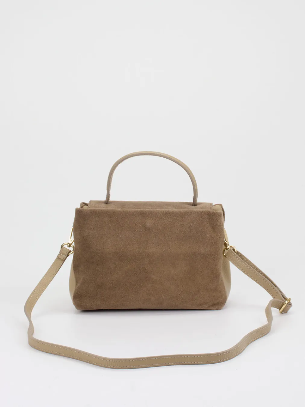 – Top Handle Bag aus Kalbleder Taupe-Marlon Firenze Clearance
