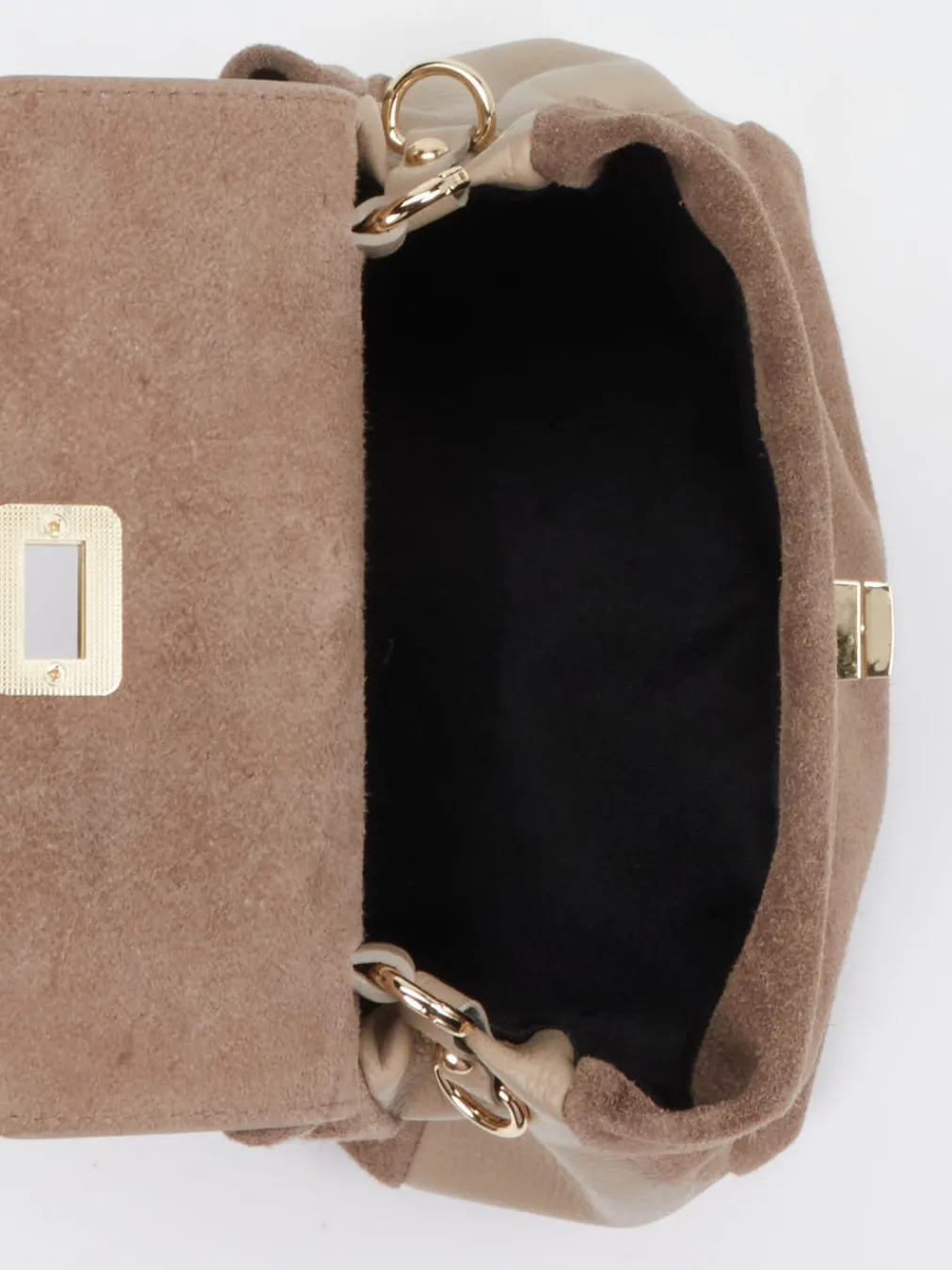 – Top Handle Bag aus Kalbleder Taupe-Marlon Firenze Clearance