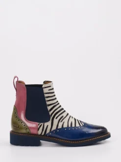 Melvin & Hamilton – Chelsea Boots aus Kalbleder mit Zebrafell-Melvin u0026 Hamilton Sale