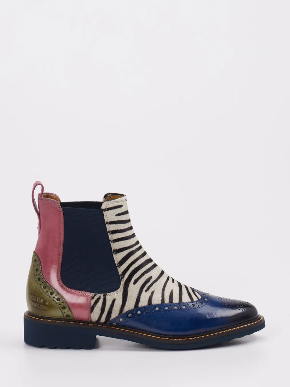 Melvin & Hamilton – Chelsea Boots aus Kalbleder mit Zebrafell-Melvin u0026 Hamilton Sale