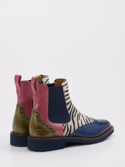 Melvin & Hamilton – Chelsea Boots aus Kalbleder mit Zebrafell-Melvin u0026 Hamilton Sale