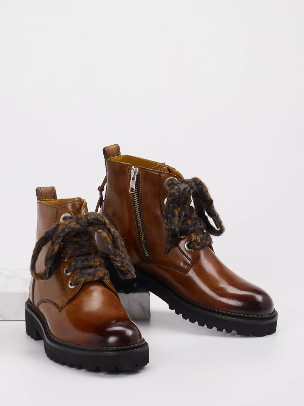 Melvin & Hamilton – Schnürboots aus Kalbleder cognac-Melvin u0026 Hamilton Outlet