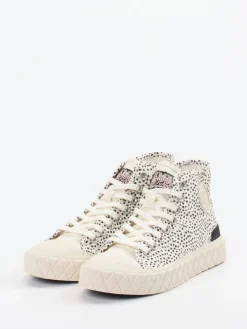 – High-Top Sneaker aus Textil im Dalmatiner-Look-Palladium New