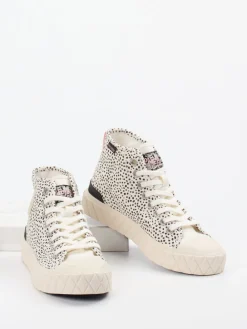 – High-Top Sneaker aus Textil im Dalmatiner-Look-Palladium New