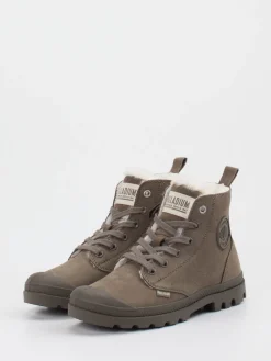 Palladium – Schnürboots aus Veloursleder schlamm-Palladium Unisex Best
