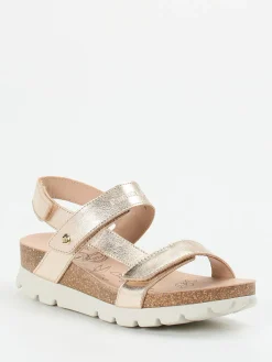 – Komfortsandale aus Metallicleder rosé-Panama Jack Best