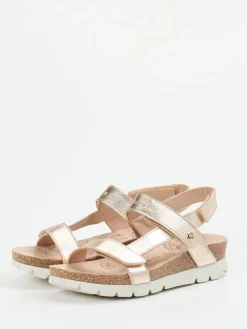 – Komfortsandale aus Metallicleder rosé-Panama Jack Best