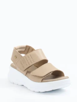 – Plateau-Sandale aus Lammleder Taupe-Panama Jack Online