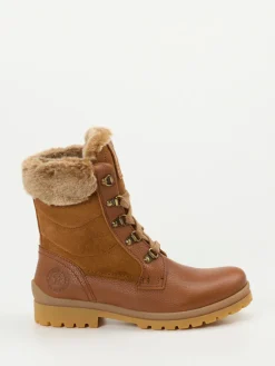 – Schnürstiefelette aus Lammleder cognac-Panama Jack New