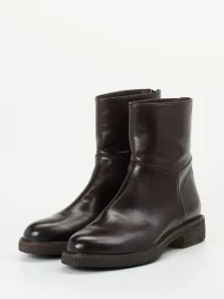 – Reißverschluss-Stiefelette aus Cordovanleder-Pantanetti Clearance