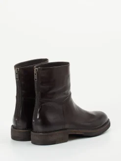 – Reißverschluss-Stiefelette aus Cordovanleder-Pantanetti Clearance