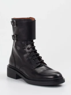 – Schnürboots aus Lammleder glänzend-Pantanetti