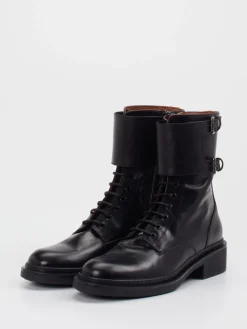 – Schnürboots aus Lammleder glänzend-Pantanetti