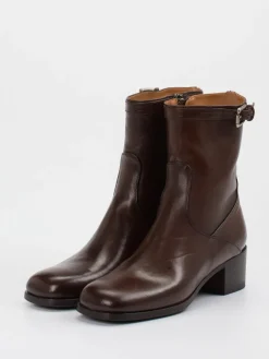 – Stiefelette aus Veloursleder Dunkel-Pantanetti Clearance