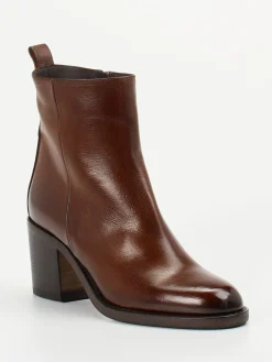 – Stiefeletten aus Büffelleder Dunkel-Pantanetti