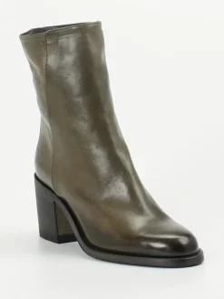 – Stiefeletten aus Lammleder Olivgrau-Pantanetti Online