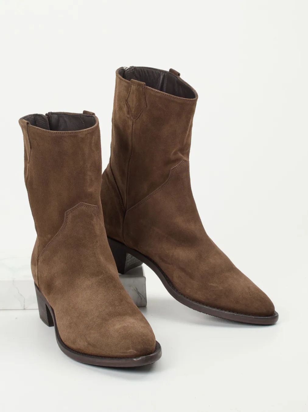 – Western-Stiefeletten aus Veloursleder-Pantanetti Discount