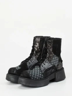 – Schnürstiefelette aus Veloursleder-Papucei Best