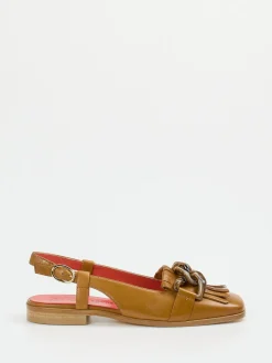 – Slingback-Loafer aus Lammleder cognac-Pas de Rouge Hot