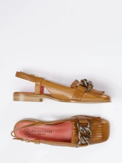 – Slingback-Loafer aus Lammleder cognac-Pas de Rouge Hot