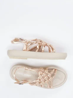 – Keilsandalette aus Lammleder Rosé-Patrizia Bonfanti Outlet