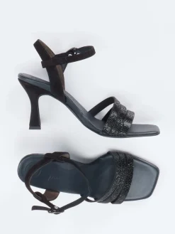 – High Heel Sandalette aus Metallicleder-Paul Green Outlet