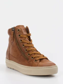 – High-Top Sneaker aus Kalbleder cognac-Paul Green New