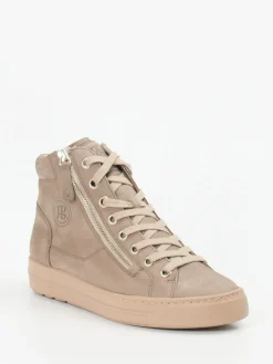 – High-Top Sneaker aus Nubukleder taupefarben-Paul Green Best