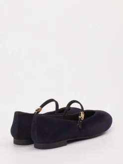 – Mary-Jane-Ballerina aus Veloursleder Dunkel-Paul Green New